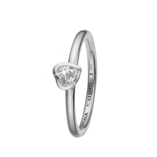 Promise sølvring med zirkonia fra Christina Jewelry & Watches